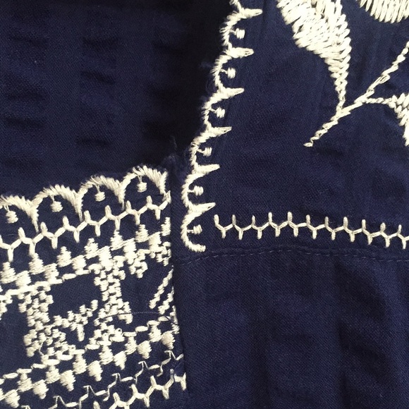 J Crew Factory Embroidered peasant top size XS - Picture 2 of 10